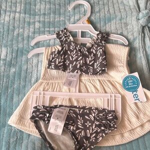 Carter's Black and White Kids Swim Bikini